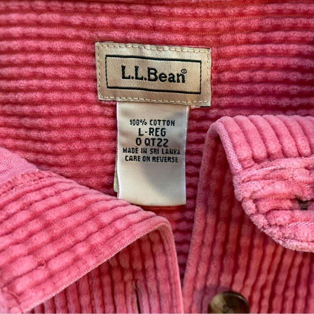 vintage ll bean pink corduroy button-down shirt - Picture 4 of 4